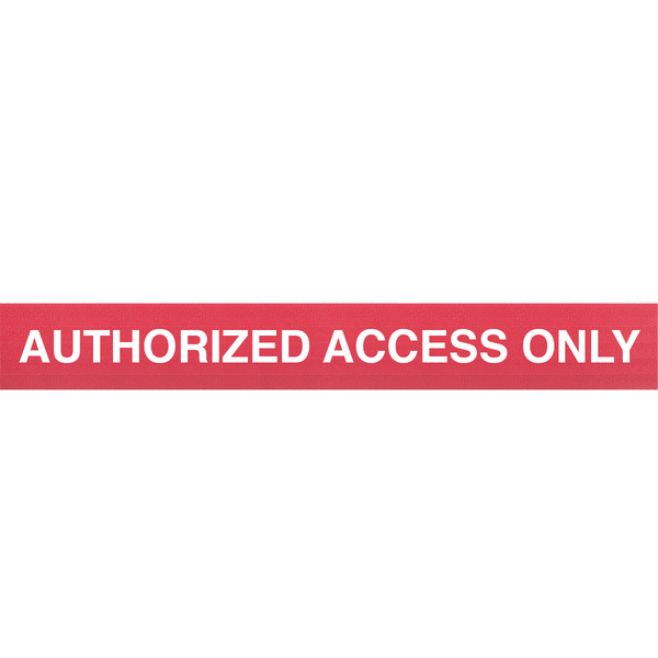 Queue Solutions SafetyPro Triple 250, Red, 11' Red/White AUTHORIZED ACCESS ONLY Belt SPROTriple250R-RWA110